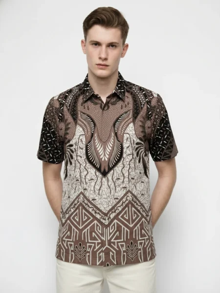 Bumi Batik Short-Sleeve Shirt – Earth Brown