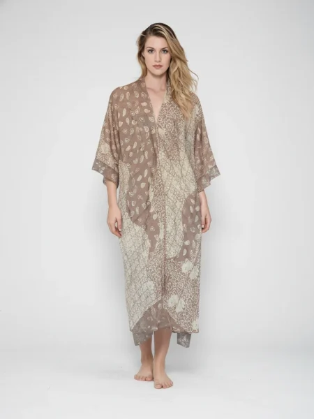 Teratai Batik Kaftan – Mocha