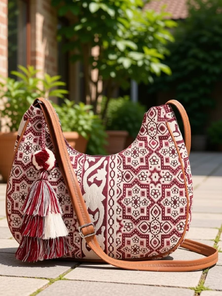Kirana Batik Hobo Sling Bag – Crimson